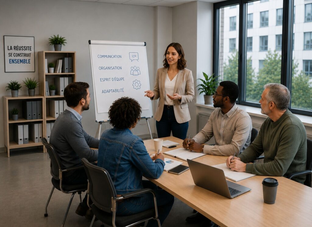 Formation collective sur les compétences professionnelles et la communication en entreprise